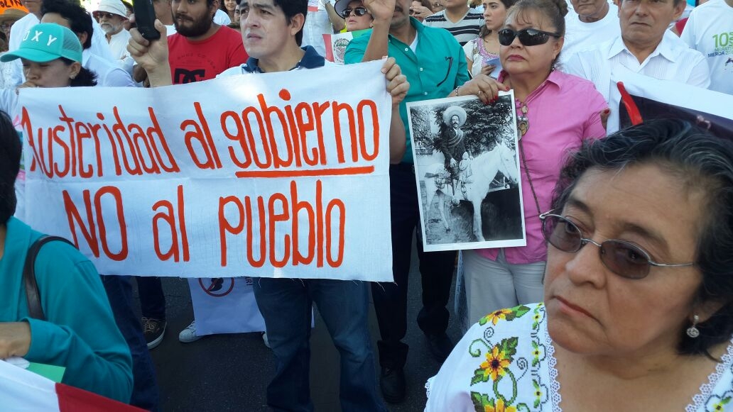 Yucatecos protestan contra gasolinazo